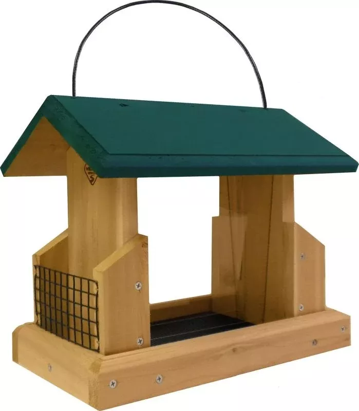 1000 West Deluxe Cedar Hopper Feeder Suet Holder
