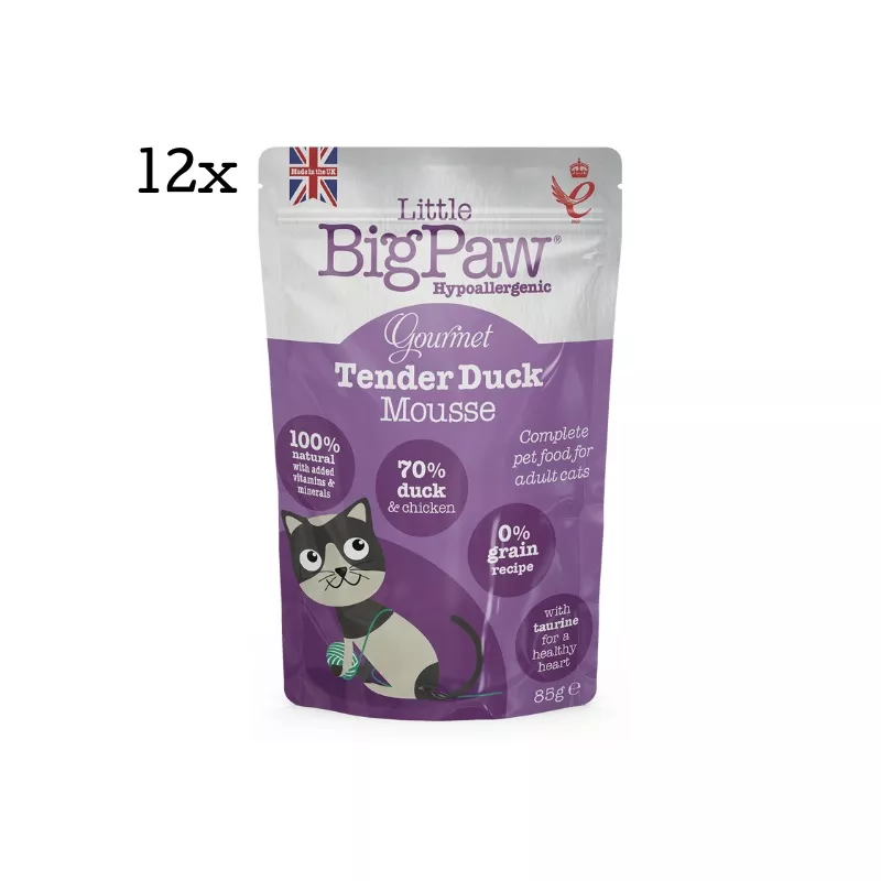 12x85g Gourmet Tender Duck Mousse For Cats