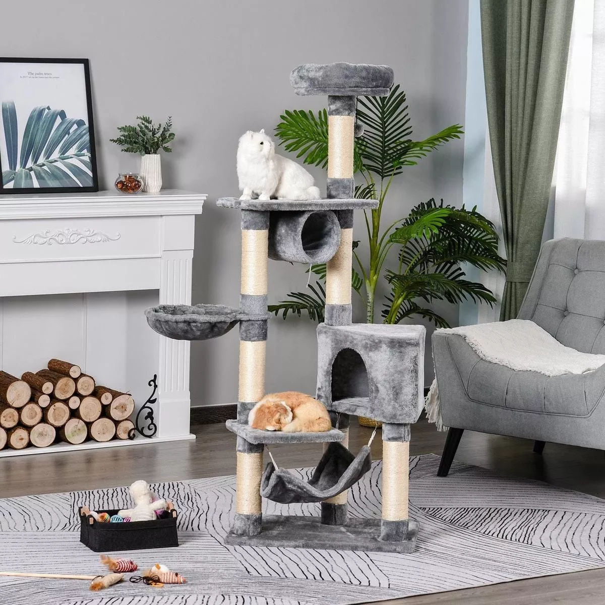150CM Cat Tree Condo, Multi-level, Toys, Scratching Posts