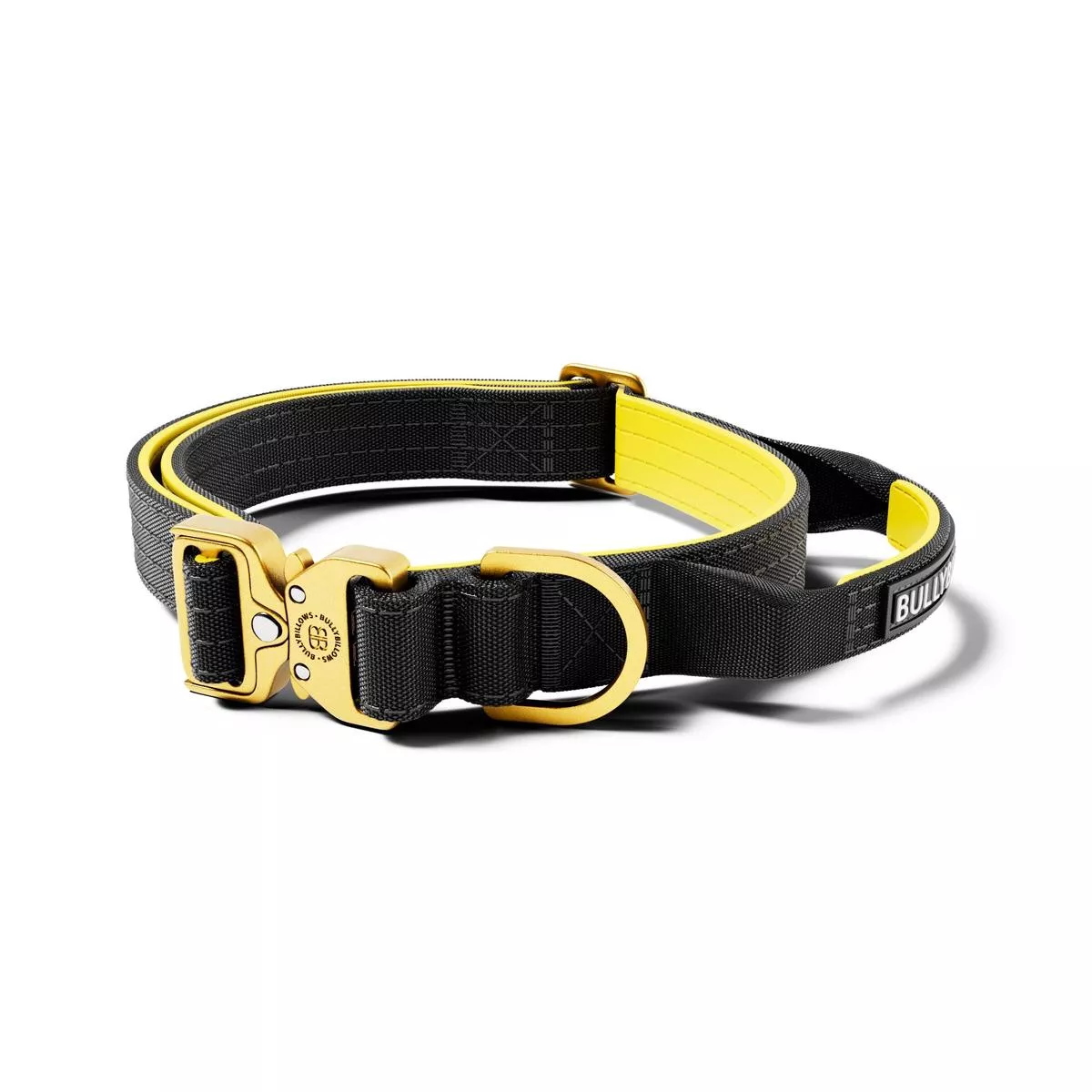 2.5cm Lighter Combat Collar | Handle & Rated Clip – Black X Yellow