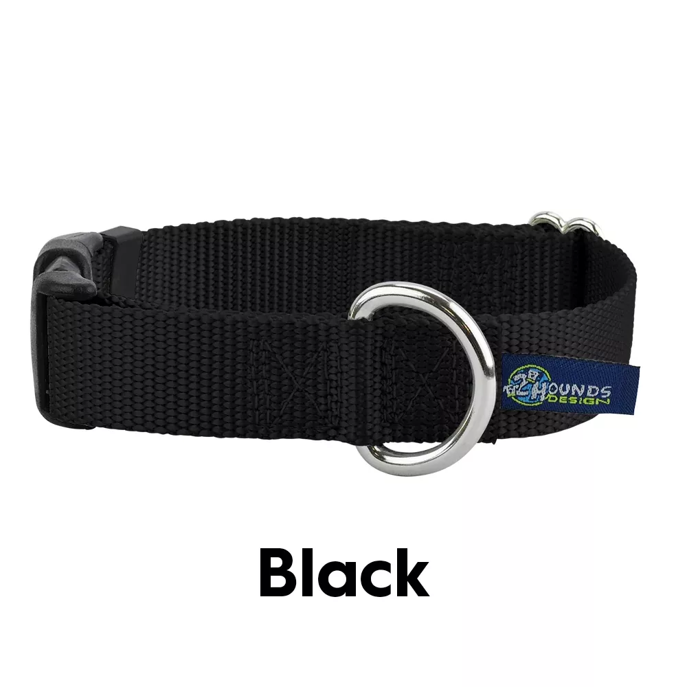 2 Hounds Design 1” Wide Solid Colored Side Release Collars
