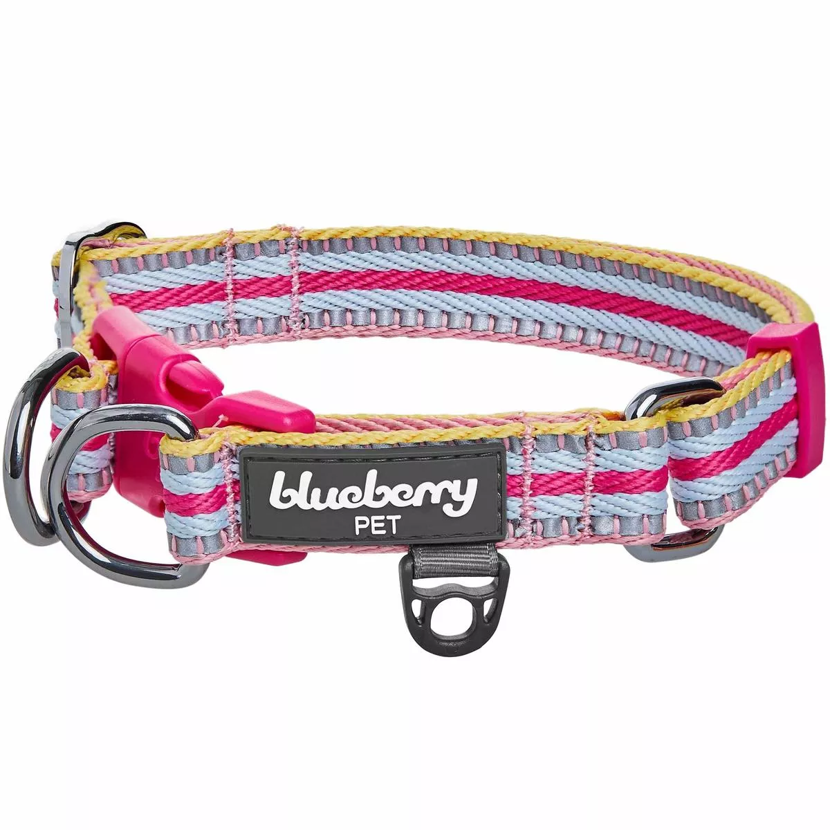 3M Reflective Dog Collar Multi Colored Stripes For Safety