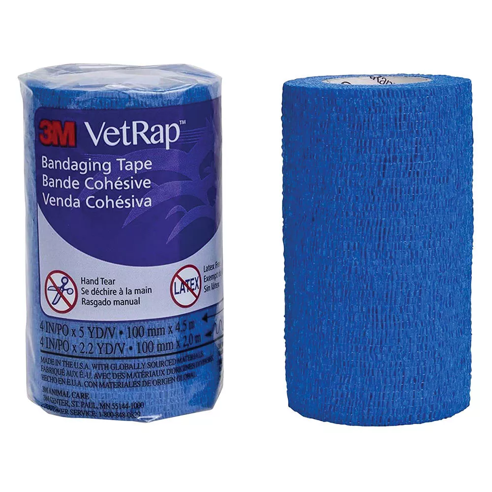 3M Vet Wrap, 15' Bandage - Blue - 4"