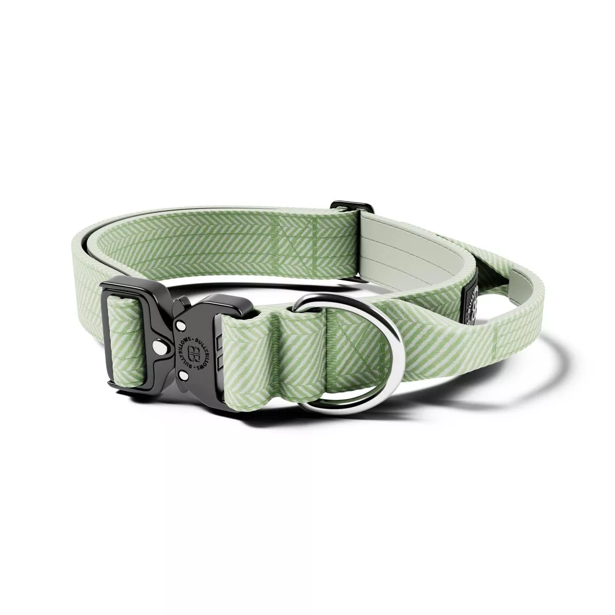 4cm Herringbone Combat Collar | Handle & Rated Clip – Mint Green