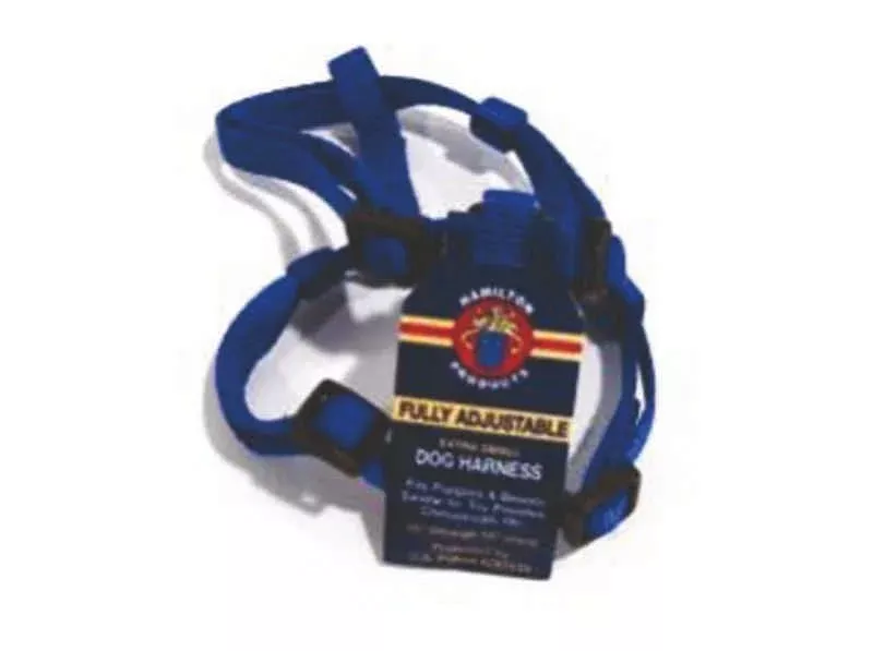 Adjustable Comfort Dog Harness 3/8X10-16 Blue