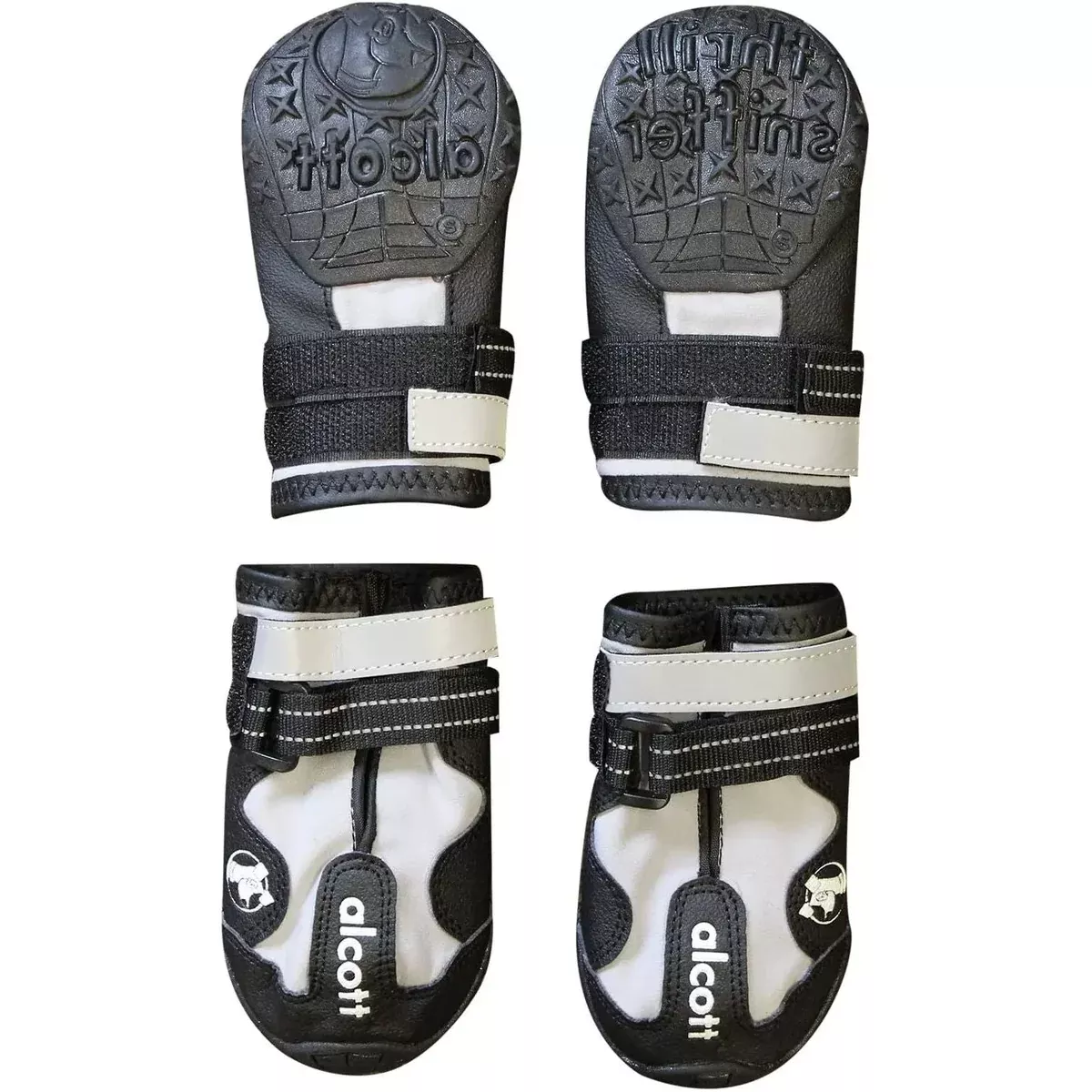 Alcott Explorer Adventure Dog Boots, Grey& Black Medium