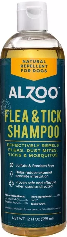 Alzoo Plant Based Flea And Tick Shampoo 12 Oz