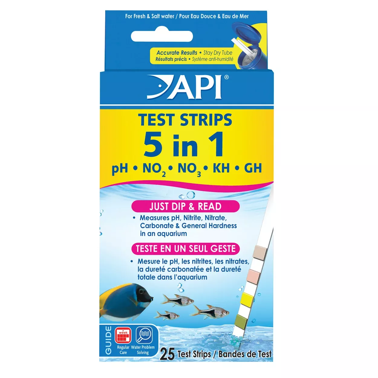 API 5 In 1 Aquarium Test Strips