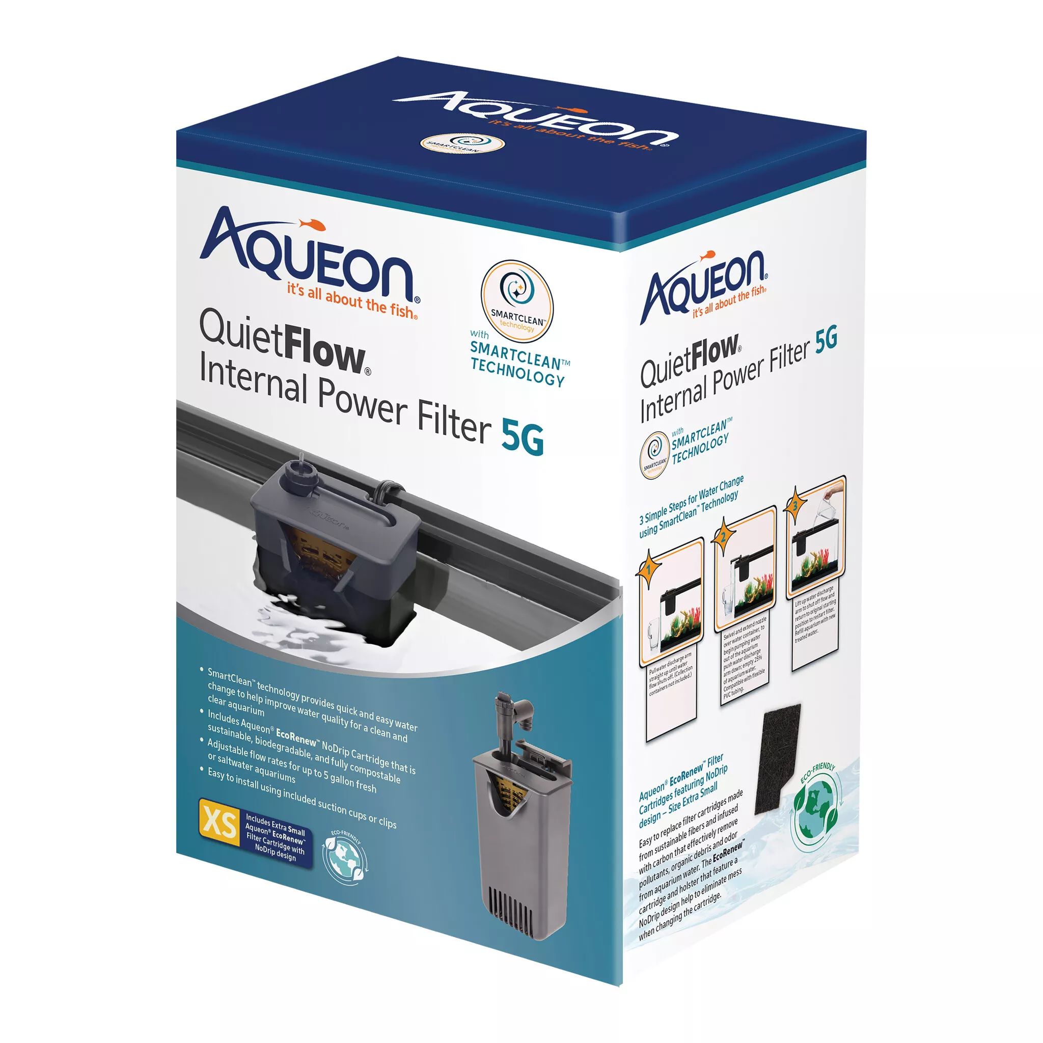 Aqueon QuietFlow Internal Power Filter with SmartClean Technology