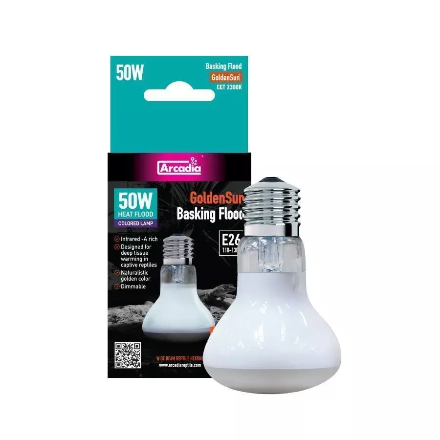 Arcadia GoldenSun Basking Flood Lamp 50 Watt