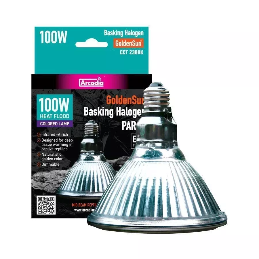 Arcadia GoldenSun Basking Halogen Lamp 100 Watt