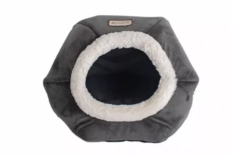 Armarkat Gray Velvet Cat Bed