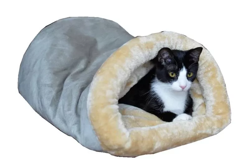 Armarkat Sage Green and Beige Soft Cave Cat Bed