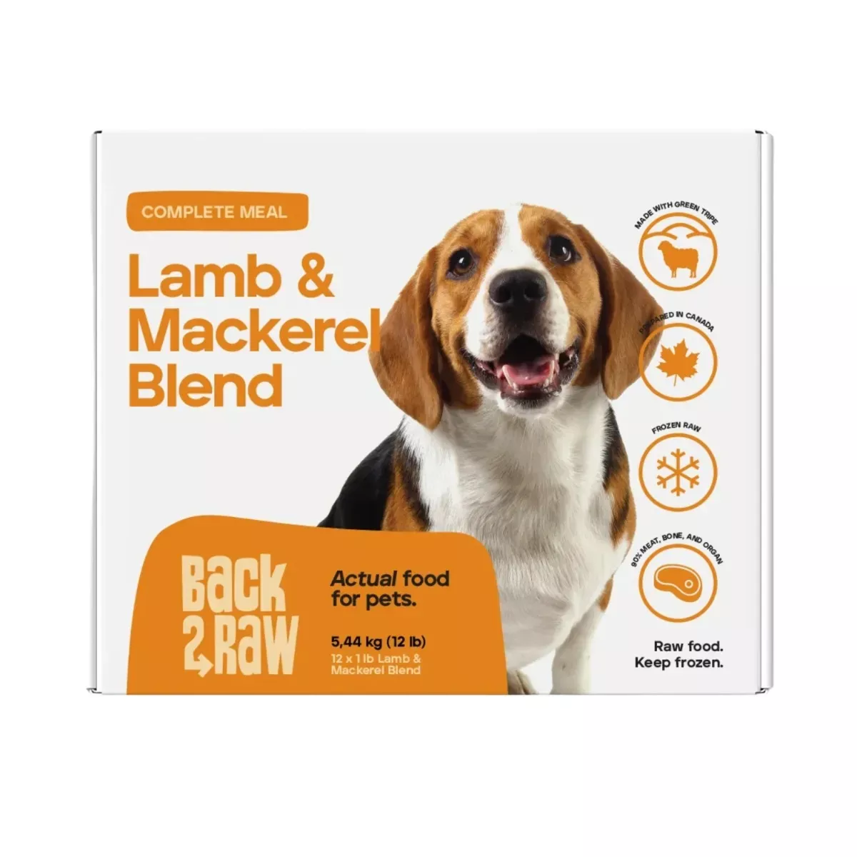 Back 2 Raw Complete Meal for Dogs - Lamb & Mackerel Blend