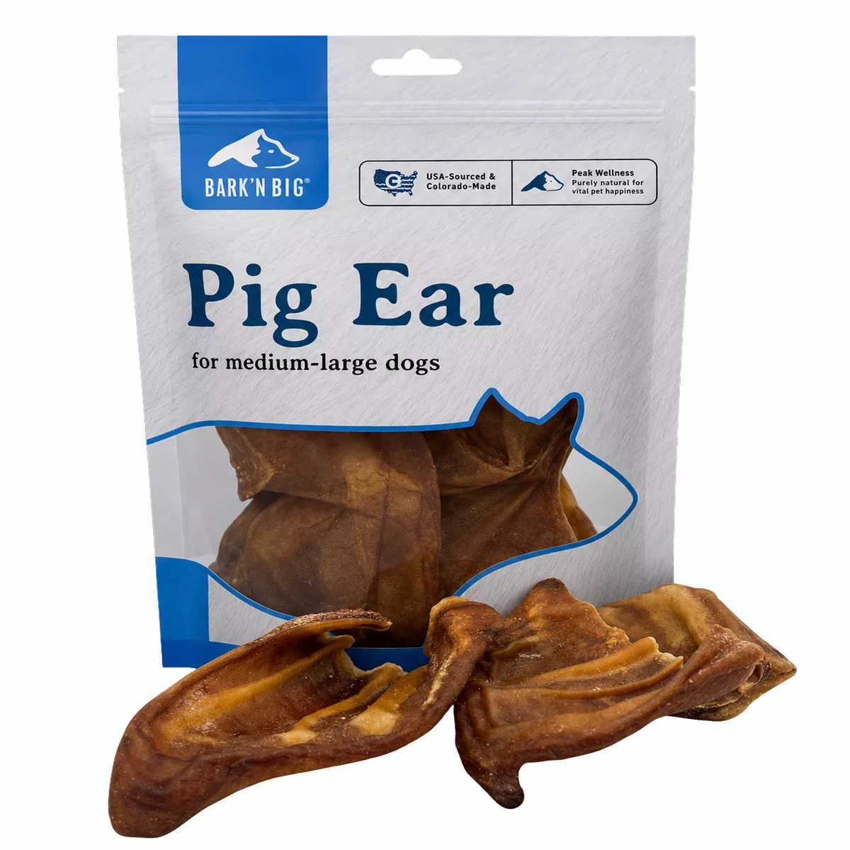BarkN Big Pig Ear Dog Chew 6 Pack