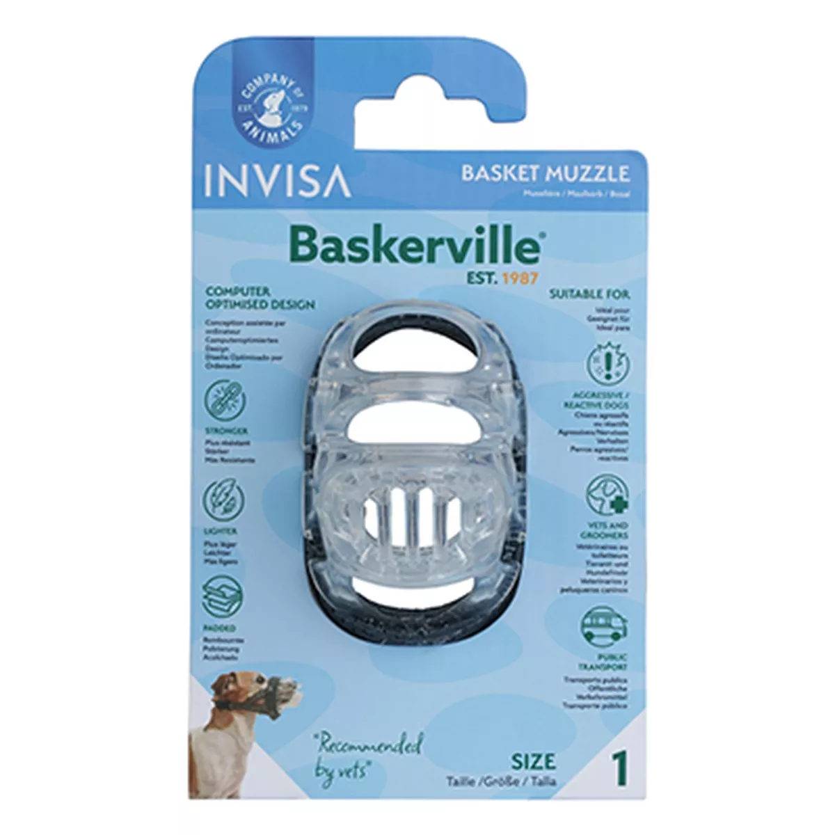 Baskerville INVISA Dog Basket Muzzle