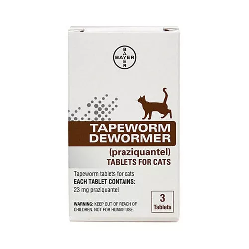 Bayer, Praziquantel Tapeworm Dewormer Tablets for Cats, 3 Count