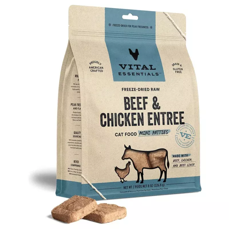 *Beef & Chicken Dinner Patties Freeze-Dried for Cats