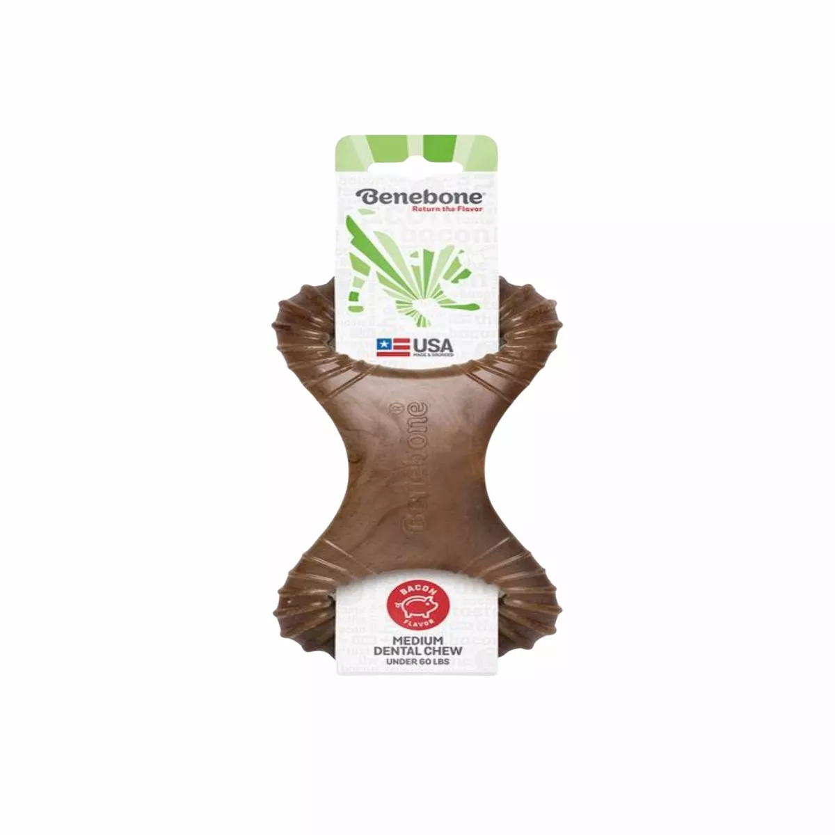 Benebone Bacon Dental Chew Bone Medium