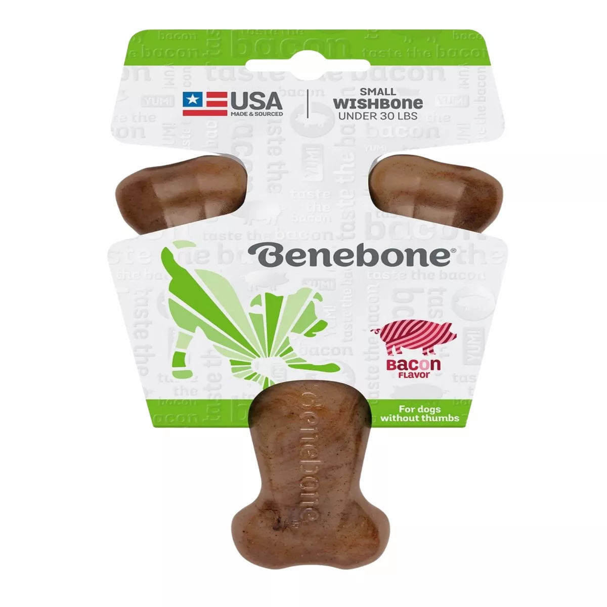 Benebone Bacon Wishbone Small