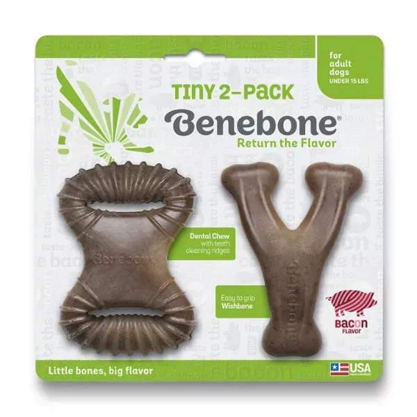 Benebone Tiny Bacon 2-Pack