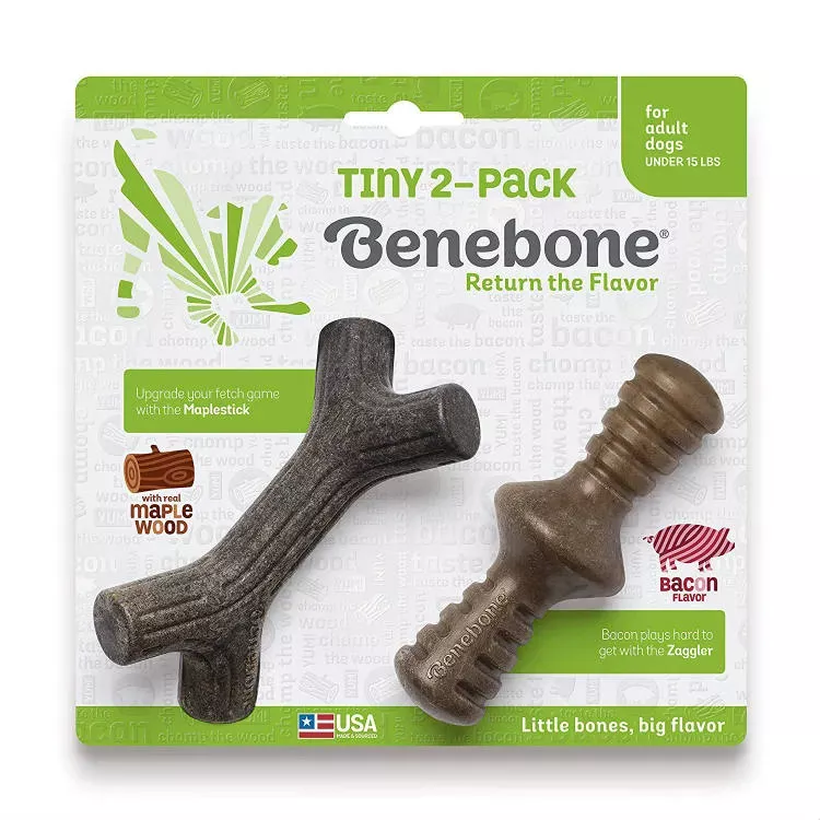 Benebone Tiny Zaggler & Maplestick Dental Chews - 2-Pack