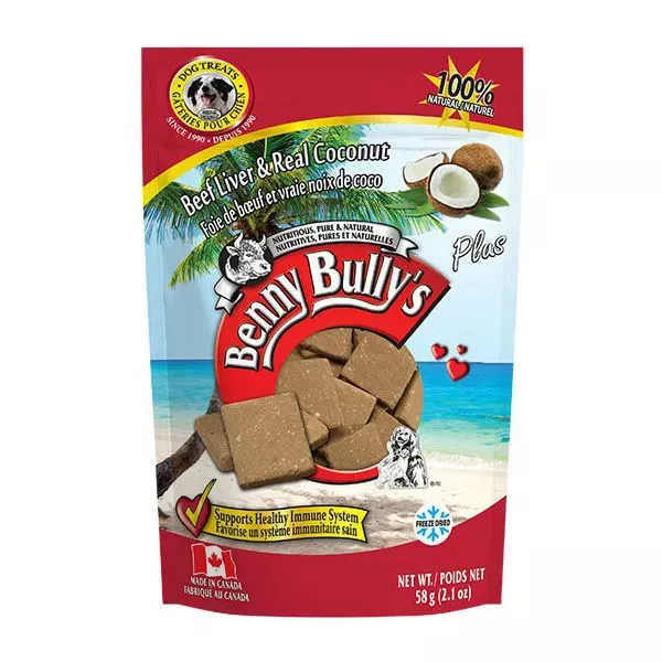 Benny Bully's Liver Plus Dog Treats - Beef Liver Plus Coconut