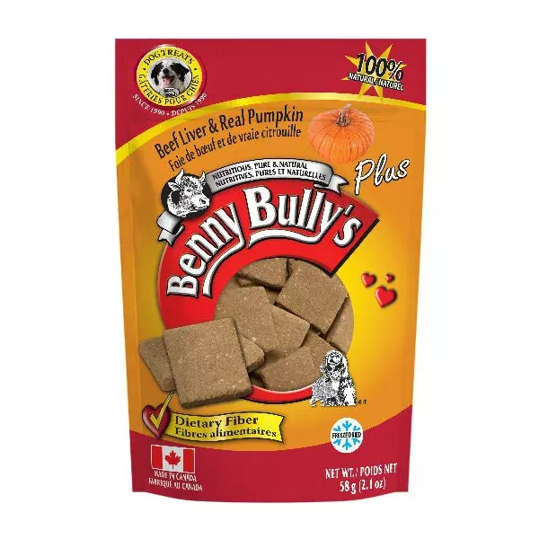 Benny Bully's Liver Plus Dog Treats - Beef Liver Plus Pumpkin