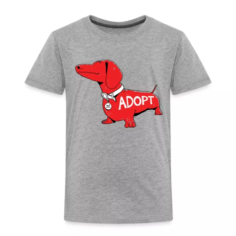 “Big Red Dog” Toddler Premium T-Shirt heather gray