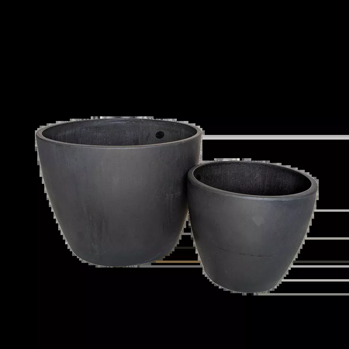 Black and TerraCotta Eco Pots