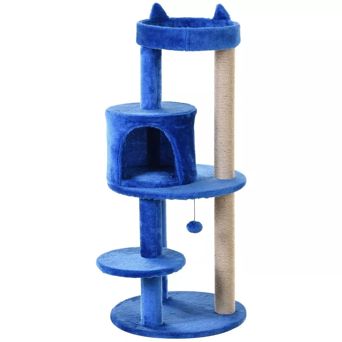 Blue Cat 3-Tier SisalScratching Post & Toy