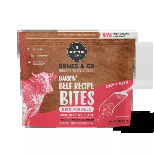 Bones & Co Beef Bites Frozen 4lb