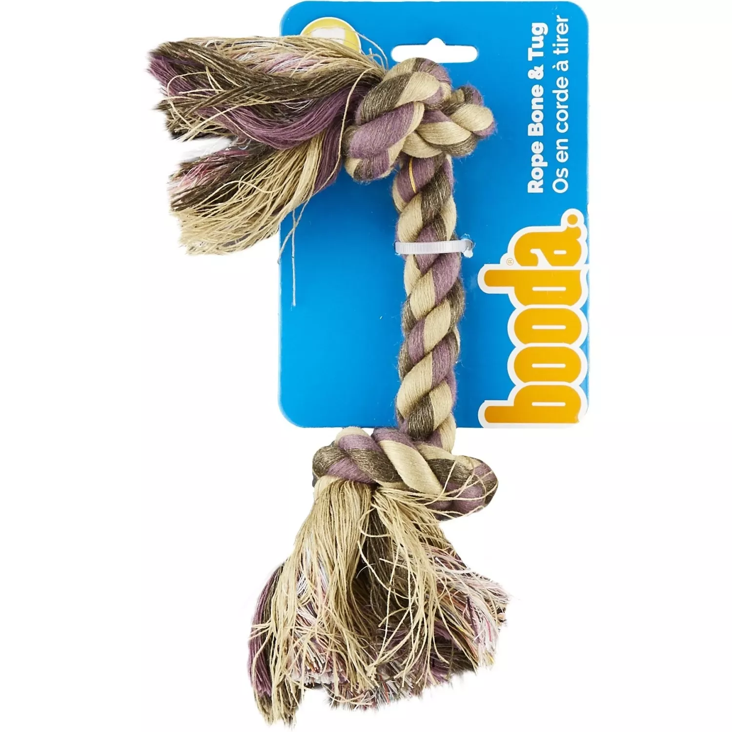 Booda Multi Color 2-Knot Rope Bone Dog Toy