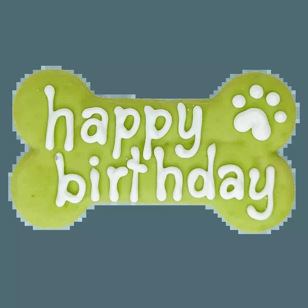 Bosco & Roxy Happy Birthday Bone Green