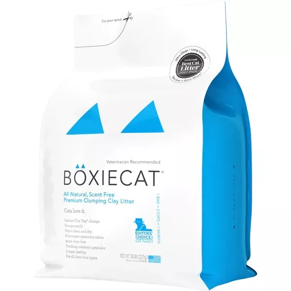 Boxiecat Premium Clumping Clay Cat Litter - Scent-Free
