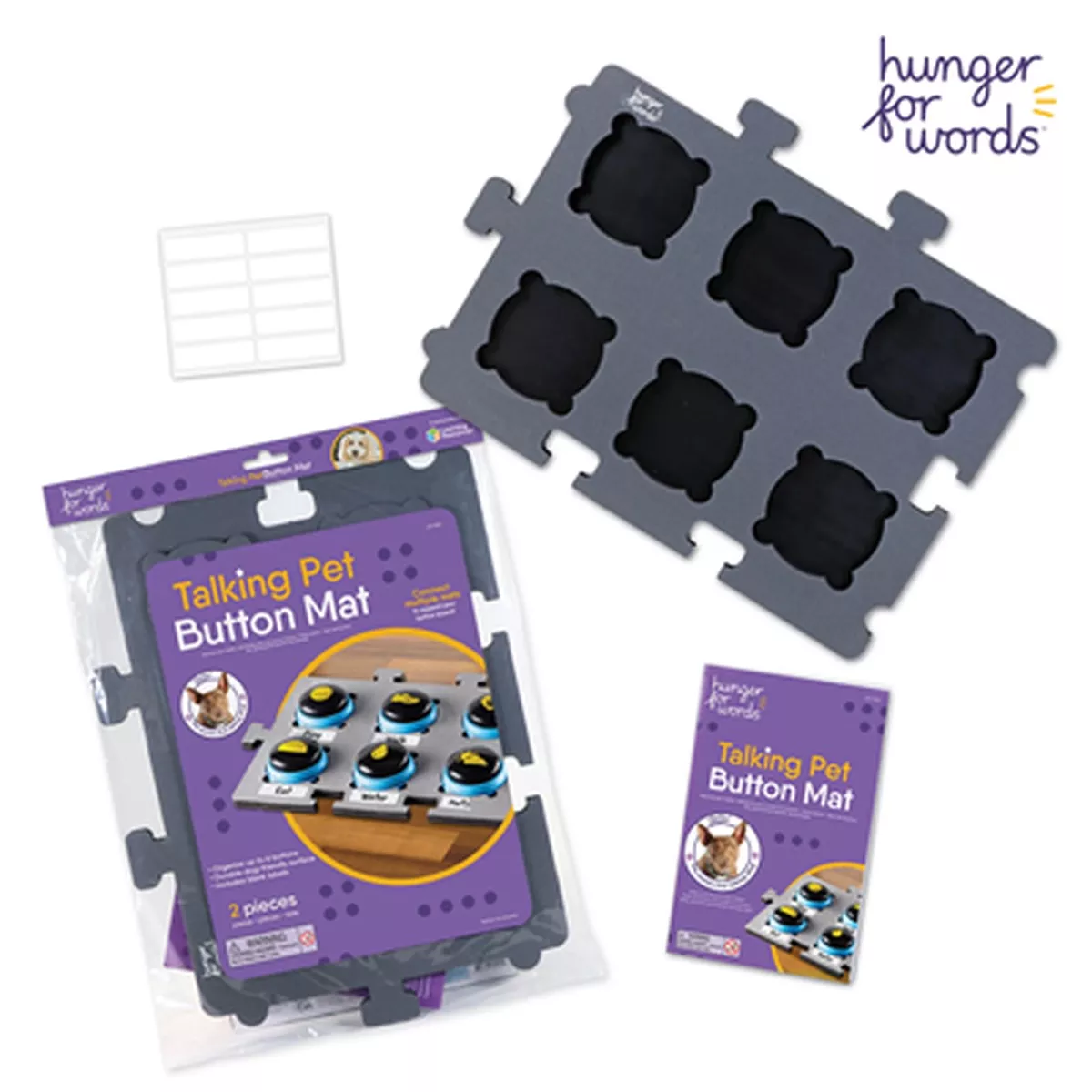 Brightkins Hunger for Words Talking Dog Button Mat