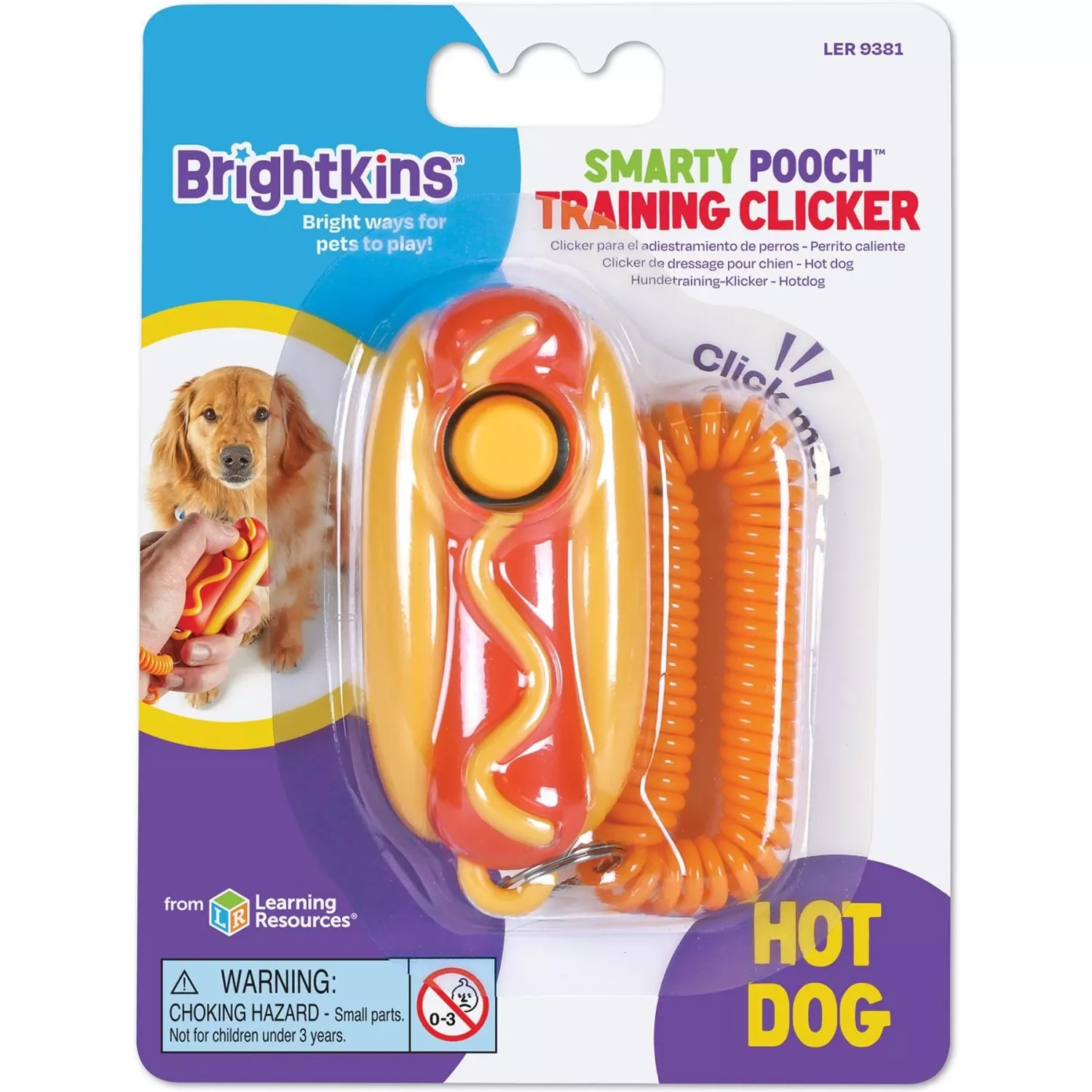 Brightkins Smarty Pooch Hot Dog Dog Training Clicker