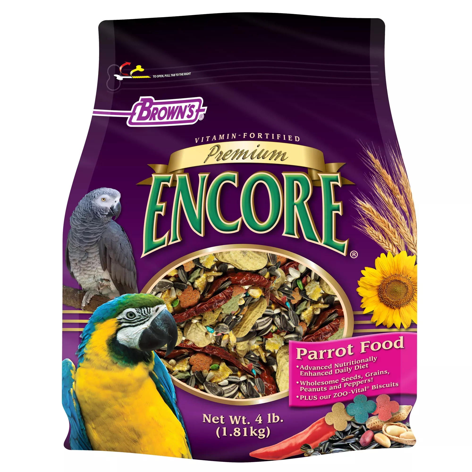 Brown's Premium Encore Parrot Food