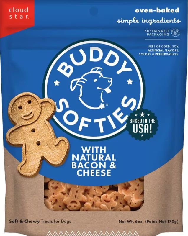 BUDDY BISCUITS CHEWY BACON AND CHEESE 6 OZ