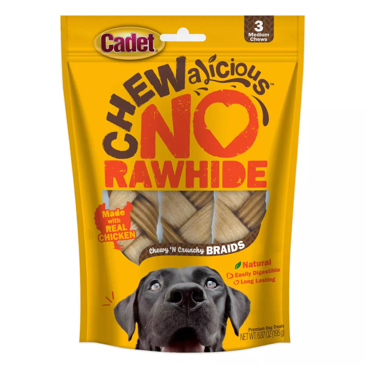 Cadet Chewalicious Rawhide-Free Braids Chicken