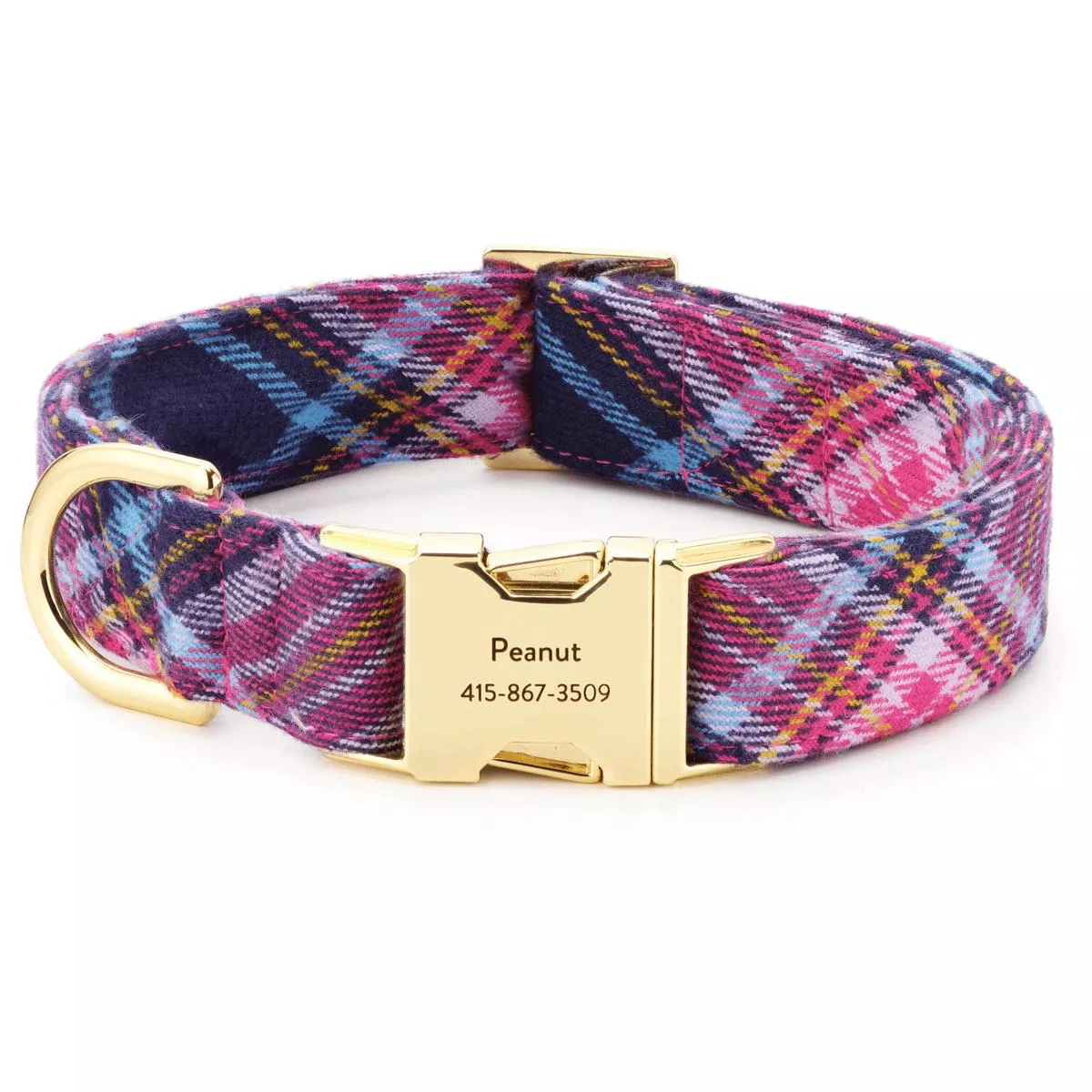 Camilla Plaid Flannel Dog Collar