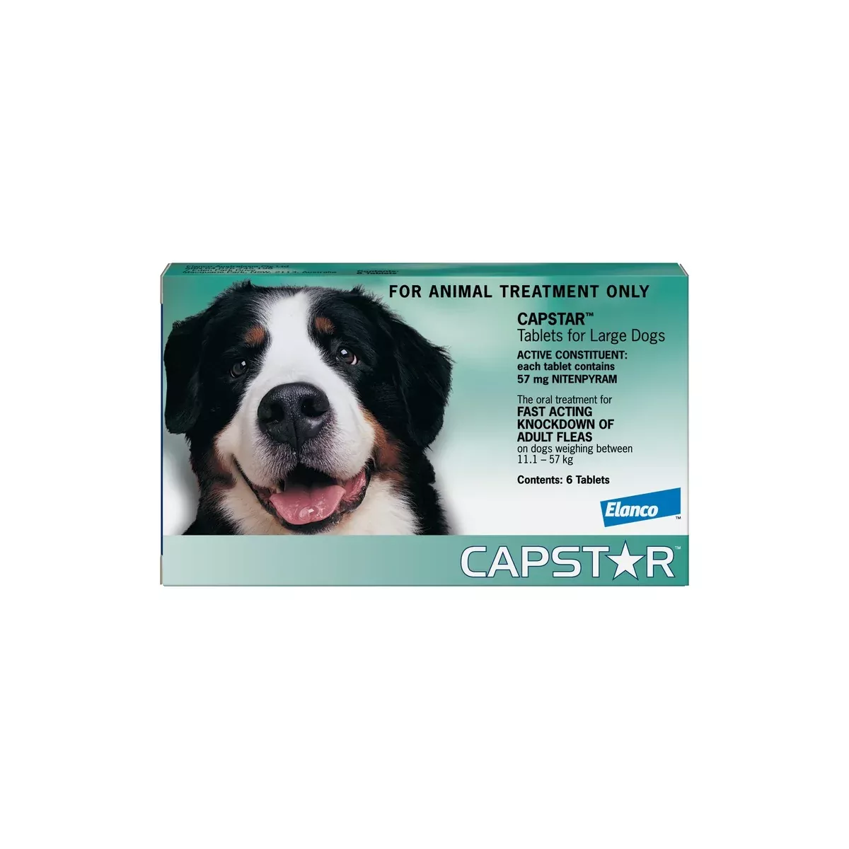 Capstar Flea Tablets for large Dogs Over 24lbs (11kg) Green