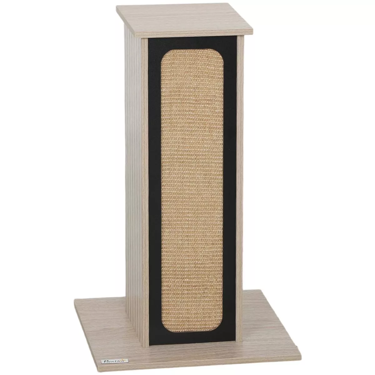 Cat Scratching Post With Replaceable Board And Perch For Indoor Play, Oak