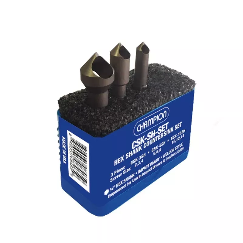 CHAMPION 3 PC. Hex Shank Countersink Set