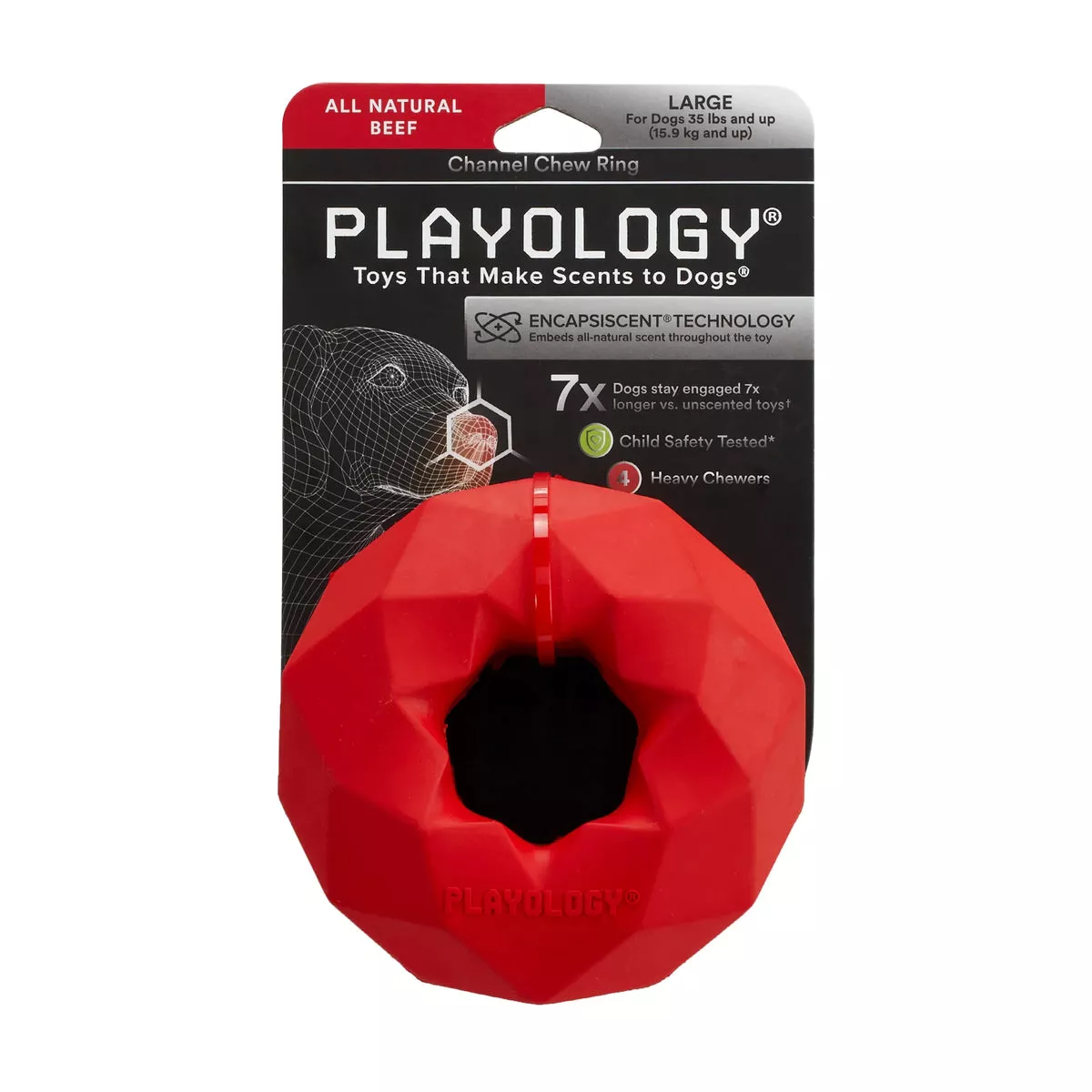 Channel Chew Ring- Large Beef Scent