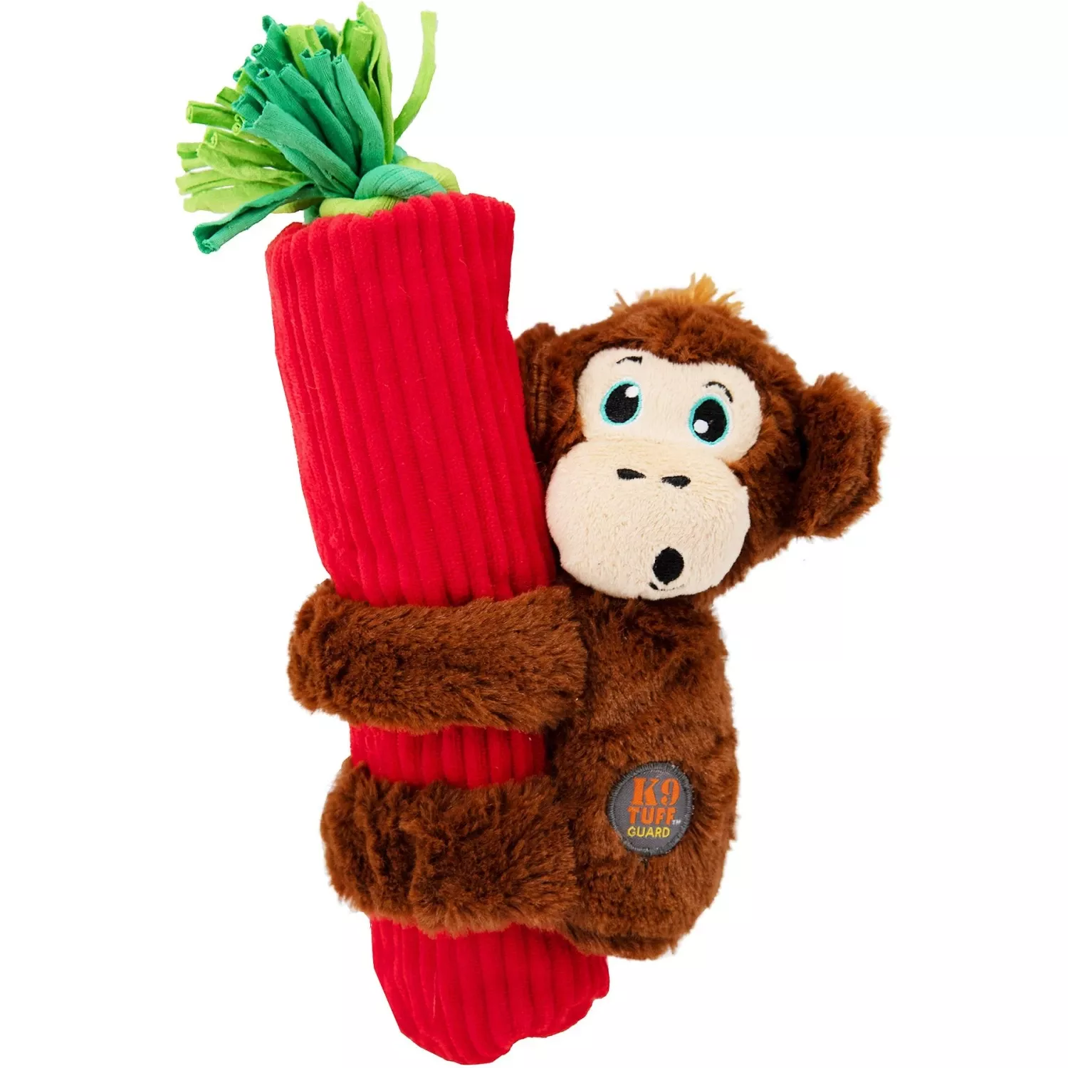 Charming Pet Cuddly Climbers Monkey Plush Dog Toy, Brown, Small