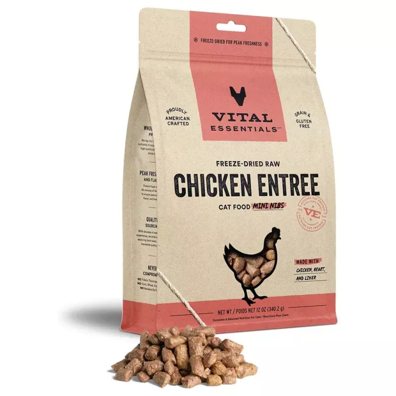 *Chicken Mini Nibs Freeze-Dried for Cats 12oz