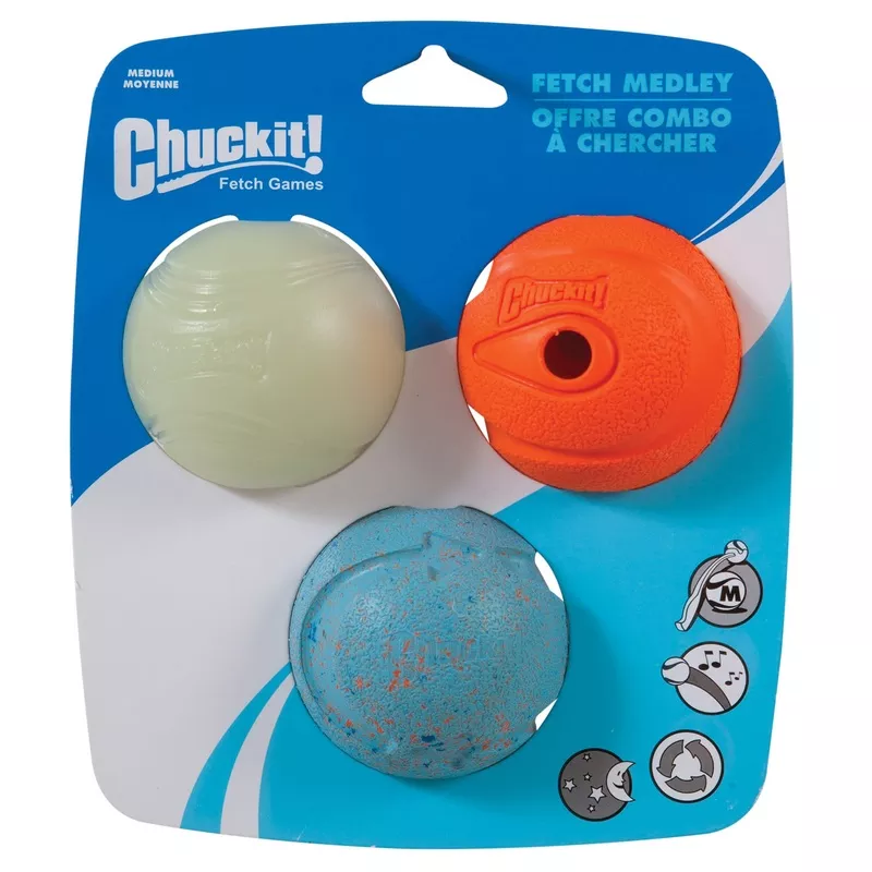 Chuckit! Fetch Ball Medley Dog ToyMedium3 Count