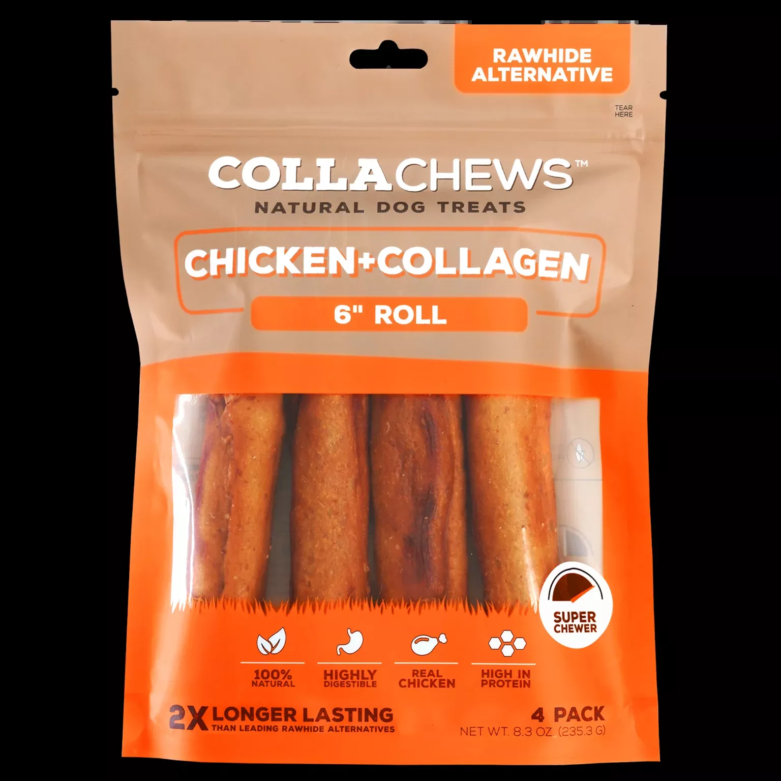 Collachews Chicken + Collagen 6" Rolls