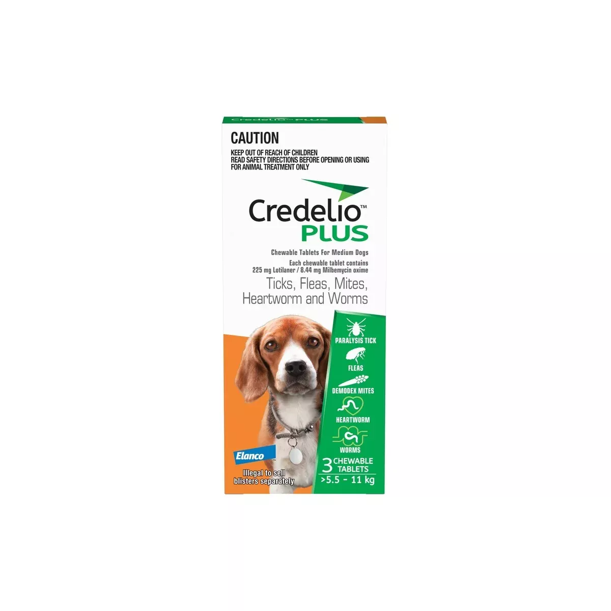 Credelio Plus Chews For Dogs 12.1-24lbs (Orange)